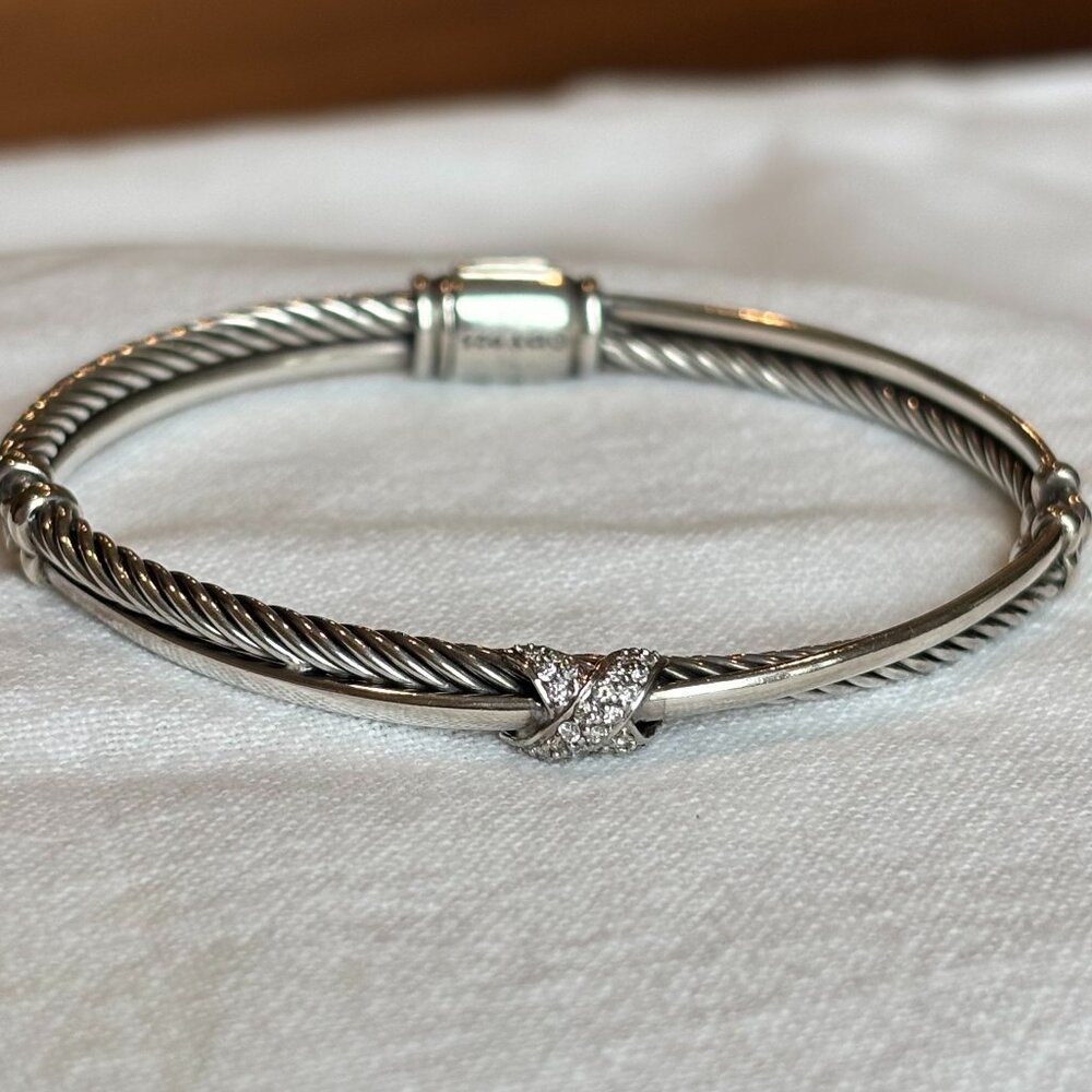David Yurman Silver/Diamond Bracelet
